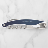 ネイビーブルーモダンシンプルモノグラム ソムリエナイフ (裏面)