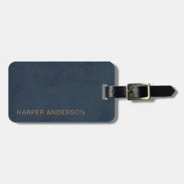 ネイビーブルーモダンシンプル ラゲッジタグ