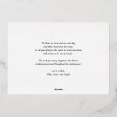 ネイビーブルーモダンストライプズ写真新年おめでとう 箔シーズンカード (裏面)