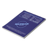 ネイビーブルーモダンネームのロゴはキャンディラッパーに有利 ノートパッド (回転)