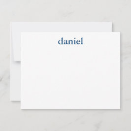 ネイビーブルーモダンバー（ユダヤ教の）バル・ミツバーサンキューカード 招待状