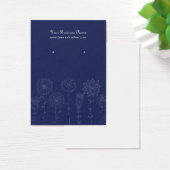 ネイビーブルーモダンフラワーズカスタムイヤリングカード (デスク)