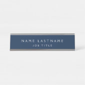 ネイビーブルーモダンプロフェッショナルクラス デスクネームプレート (正面)