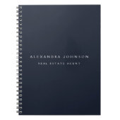 ネイビーブルーモダンプロフェッショナルクラス ノートブック (正面)