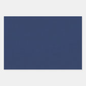 ネイビーブルーモダンボタニカルシンプル紙 ラッピングペーパーシート (正面3)