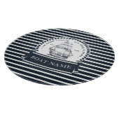 ネイビーブルーモダンボパーソナライズされた カッティングボード (角)