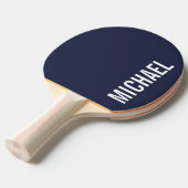 ネイビーブルーモダンミニマルパーソナライズされたリスト 卓球ラケット (正面アングル)