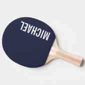ネイビーブルーモダンミニマルパーソナライズされたリスト 卓球ラケット (横)