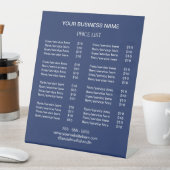 ネイビーブルーモダン価格表ペデスタル記号 台座サイン (インサイチュ)