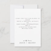 ネイビーブルーモダン抽象芸術水色 サンキューカード (裏面)