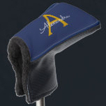 ネイビーブルーモダン金ゴールドスガーリークリプト名 ゴルフヘッドカバー<br><div class="desc">ネイビーブルーと金ゴールドシンプルスクリプトモノグラム名ゴルフパターカバー。これは、最高の甘い16歳の誕生日、結婚ブライダルシャワー、記念日、赤ちゃんシャワーまたはバチェロレッテギフトを作る誰かがグラームの豪華さとシックなスタイルを愛する。</div>