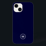 ネイビーブルーモノグラミニマルム Case-Mate iPhone 14ケース<br><div class="desc">電スタイリッシュ話ケースデザインはネイビシンプルブブルーとホワイトのモダンデザインを備えている。電話ケースをパーソナライズするカスタムイニシャル。メニューを使用してフォントまたはカスタマイズ位置を変更する</div>
