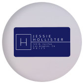 ネイビーブルーモノグラムの差出人住所 ラベル