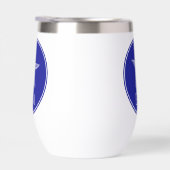 ネイビーブルーモノグラムの沿岸白ヒトデ (右面)