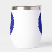 ネイビーブルーモノグラムの沿岸白ヒトデ (左面)