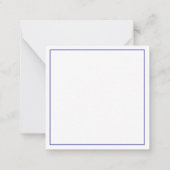 ネイビーブルーモノグラムの沿岸白ヒトデ ノートカード (裏面)