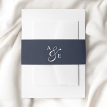 ネイビーブルーモノグラムスクリプトアンパサンド