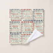 ネイビーブルーモノグラム名ギフト子供へ野球 バスタオルセット (ウォッシュタオル)