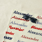 ネイビーブルーモノグラム名ギフト野球子供へ場 ビーチタオル (インサイチュ)