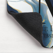 ネイビーブルーモノグラム マウスパッド (コーナー)