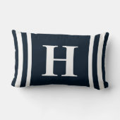 ネイビーブルーモノグラム ランバークッション (裏面)