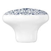 ネイビーブルーモロッコフローラマンダラパターン セラミックノブ (側面)