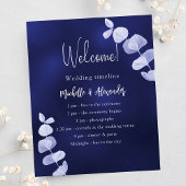 ネイビーブルーユーカリ結婚式のタイムライン
