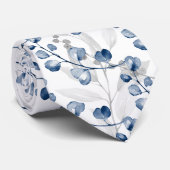 ネイビーブルーユーカリ緑の水色結婚の ネクタイ (ロール)