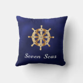 ネイビーブルーヨットボート名金ゴールドハンドル クッション (裏面)