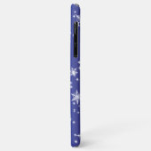 ネイビーブルーライトの上の雪と輝き Case-Mate iPhoneケース (裏面/左)
