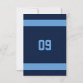 ネイビーブルーライトブルーチーム誕生日招待状 招待状 (裏面)