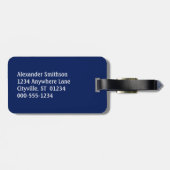 ネイビーブルーライフサ航海のーバーモノグラム ラゲッジタグ (裏面横)