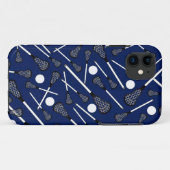 ネイビーブルーラクロススティック Case-Mate iPhoneケース (裏面(横))