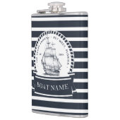 ネイビーブルーラグジュアリーボートファミリー名 フラスク (左)