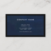 ネイビーブルーラグジュパーソナライズされたアリモダンー 名刺 (裏面)