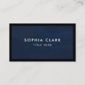 ネイビーブルーラグジュパーソナライズされたアリモダンー 名刺 (正面)