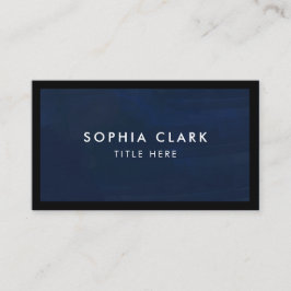 ネイビーブルーラグジュパーソナライズされたアリモダンー 名刺