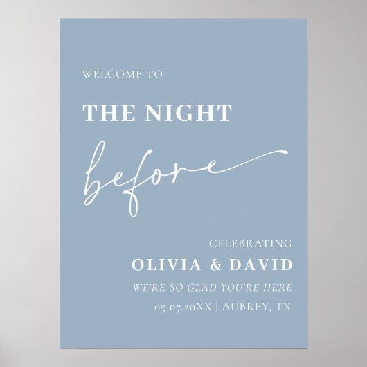 ネイビーブルーリハーサルの夕食前の夜 ポスター (正面)