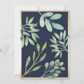 ネイビーブルーリハーサルディナーの前の夜 招待状 (裏面)