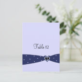 ネイビーブルーリボン卓上カード ポストカード (スタンド正面)