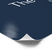 ネイビーブルーリングや輪をブライダルシャワーゲーム ポスター (コーナー)