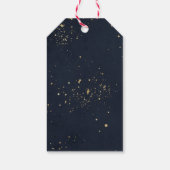 ネイビーブルーリース金ゴールドグリッターファーストホーリーコミューン ギフトタグ (裏面)