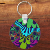 ネイビーブルーレインボーモダン キーホルダー (正面)