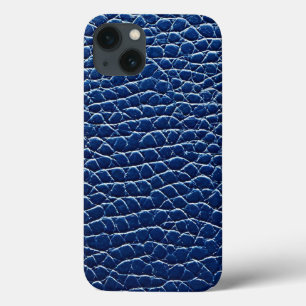ネイビーブルーレザーエフェクトプレミアムデザイン iPhone 13ケース
