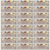 ネイビーブルーレッドイエローゲスト名住所 シール (正面)