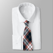 ネイビーブルーレッドスタイリッシュタータンチェックプレイドアーガイルパターン ネクタイ (タイ)