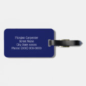 ネイビーブルーレッドホワイトサークルモノグラムDIY BG ラゲッジタグ (裏面横)