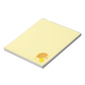 ネイビーブルーレモンアート – さわやかな柑橘系デザイン ノートパッド (回転)