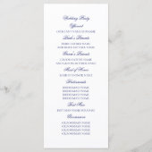 ネイビーブルーレースエレガントホワイト結婚式 プログラム (裏面)