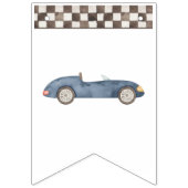 ネイビーブルーレースカーのバンティングフラグ バンティングフラッグ (第1の旗)